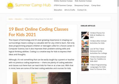 Online Coding Classes 2021